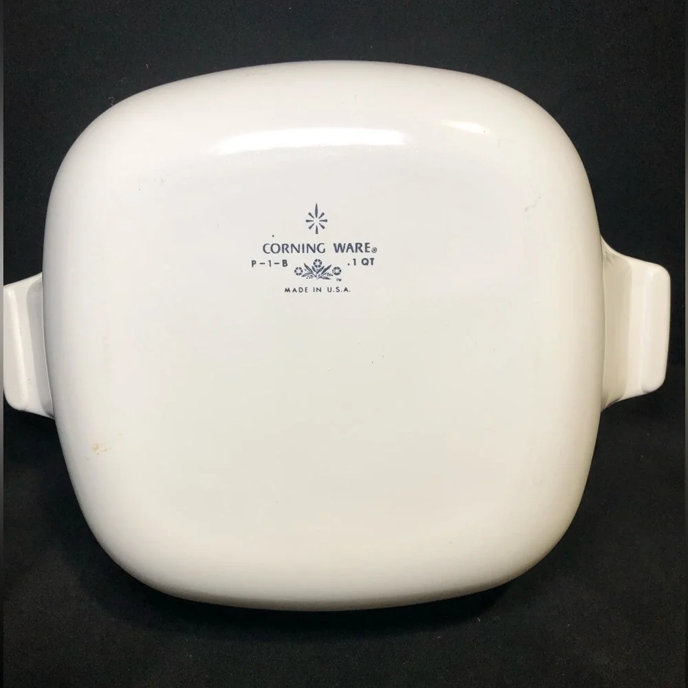CORNING WARE 1 QUART CASSEROLE DISH, BLUE CORNFLOWER, P-1-B, ****no lid